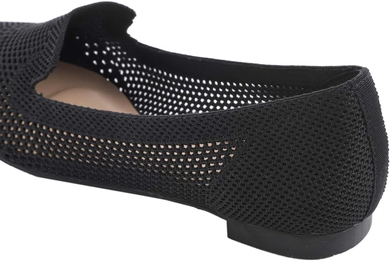 Feversole Women's Woven Fashion Breathable Knit Flat Shoes