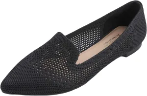Feversole Women's Woven Fashion Breathable Knit Flat Shoes