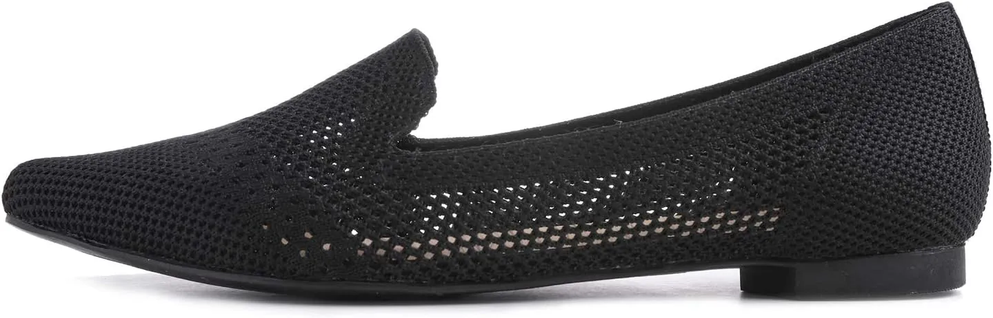Feversole Women's Woven Fashion Breathable Knit Flat Shoes