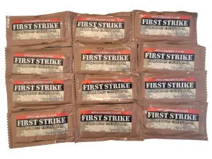 First Strike Energy Bars, Full Size (2.3 oz.) Vitamin Fortified Nutritious Energy Bars - Authentic USGI MRE Dessert component available in 6, 12, 24, 48 and 100 Packs (12, Apple Cinnamon)