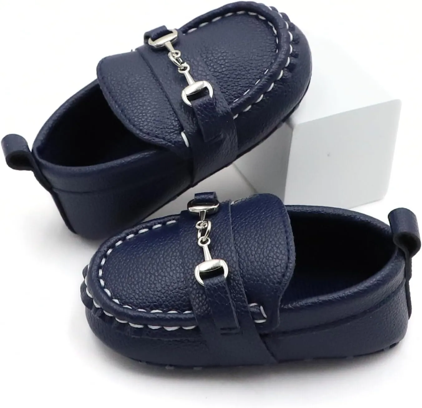 First Walking Shoes for Baby Boys Delightful Solid Color Slip-On Loafers, Lightweight, Non-Slip Flat