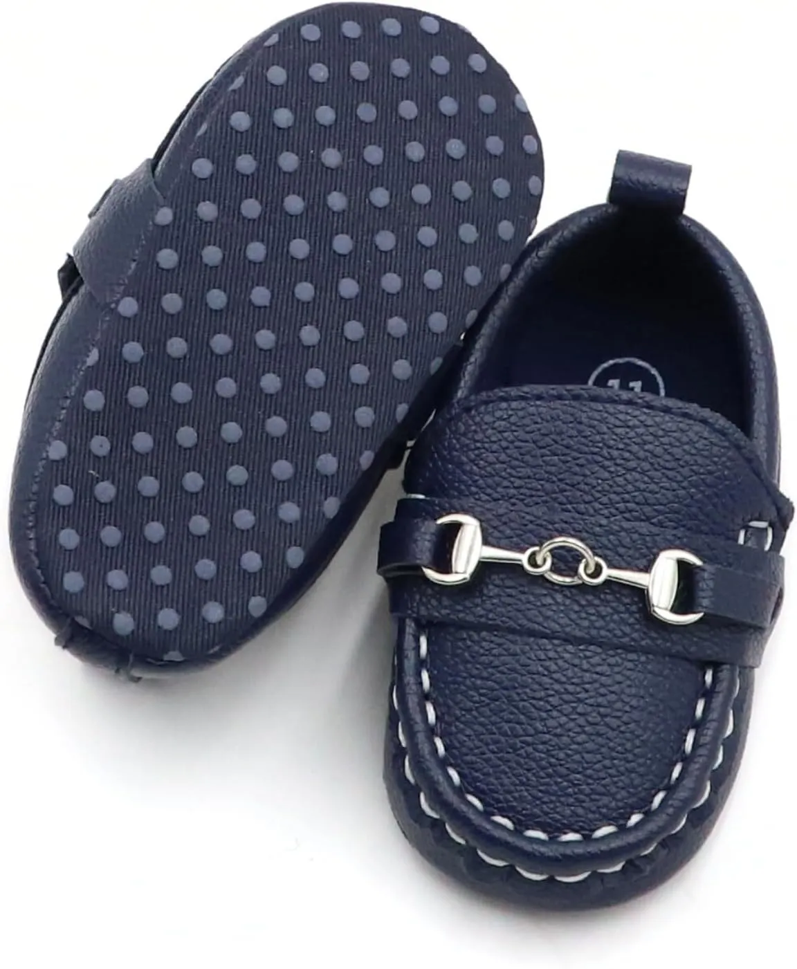 First Walking Shoes for Baby Boys Delightful Solid Color Slip-On Loafers, Lightweight, Non-Slip Flat