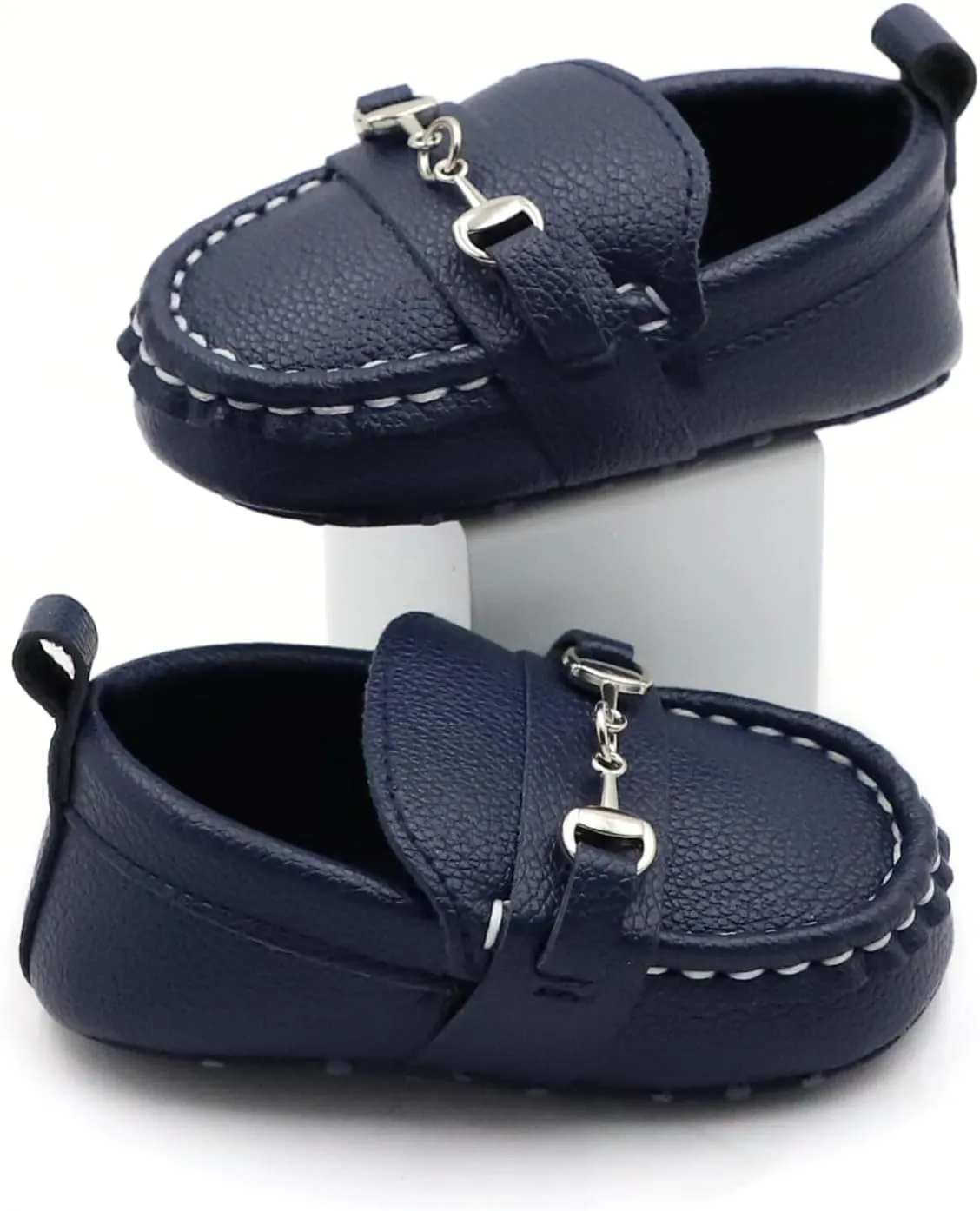 First Walking Shoes for Baby Boys Delightful Solid Color Slip-On Loafers, Lightweight, Non-Slip Flat