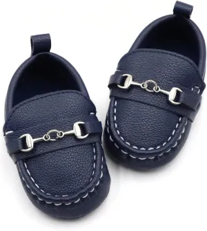First Walking Shoes for Baby Boys Delightful Solid Color Slip-On Loafers, Lightweight, Non-Slip Flat