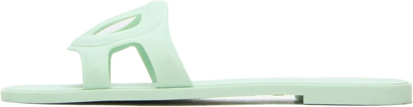 Flat Slide Sandals for Women Summer Open Round Toe Slippers Comfortable Slip On Beach Slides Shoes
