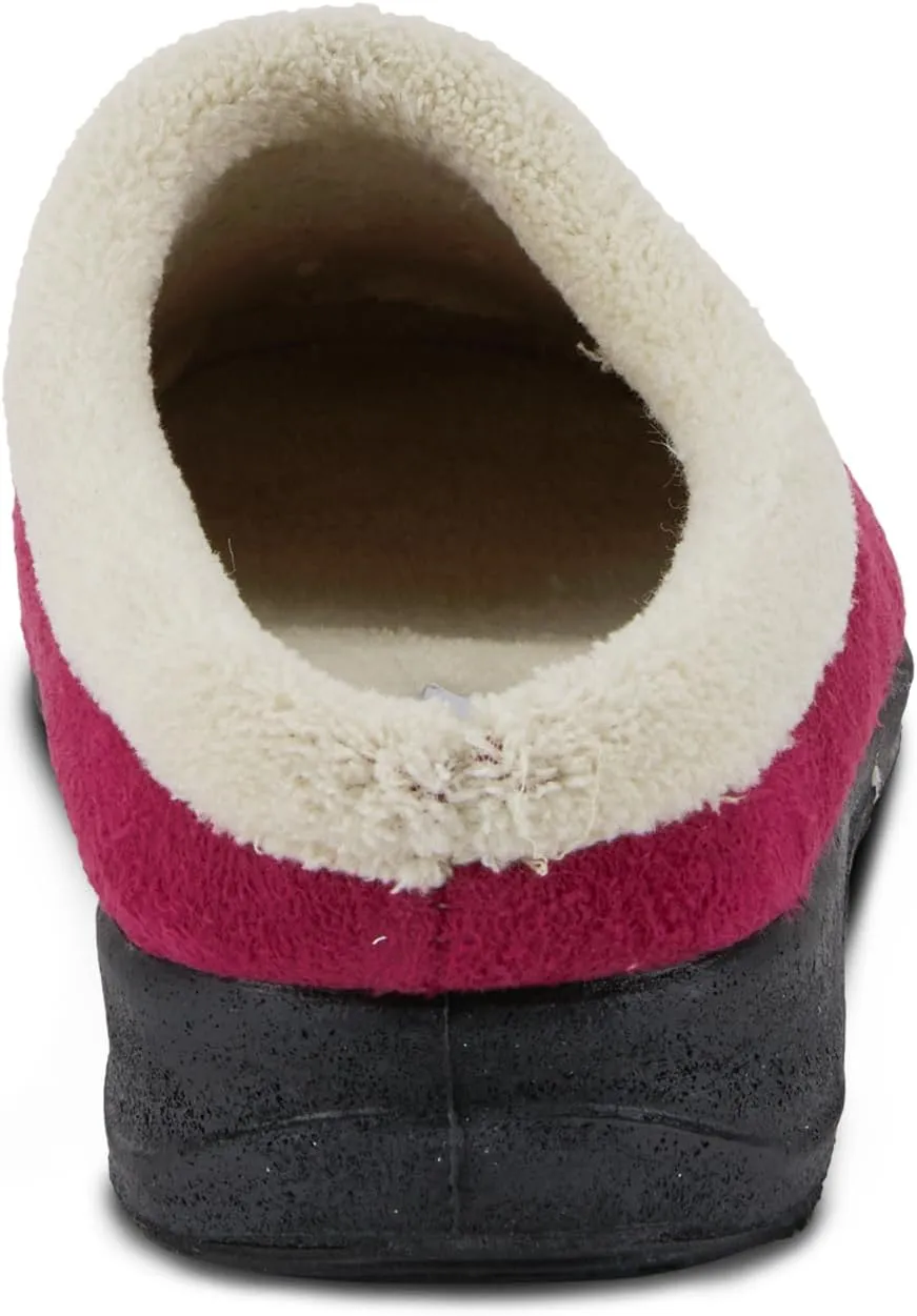Flexus Spring Step Ivana Indoor Slipper For Women - Slip On House Slippers For Woman With Contrast Collar - Slip Proof Clogs For Women