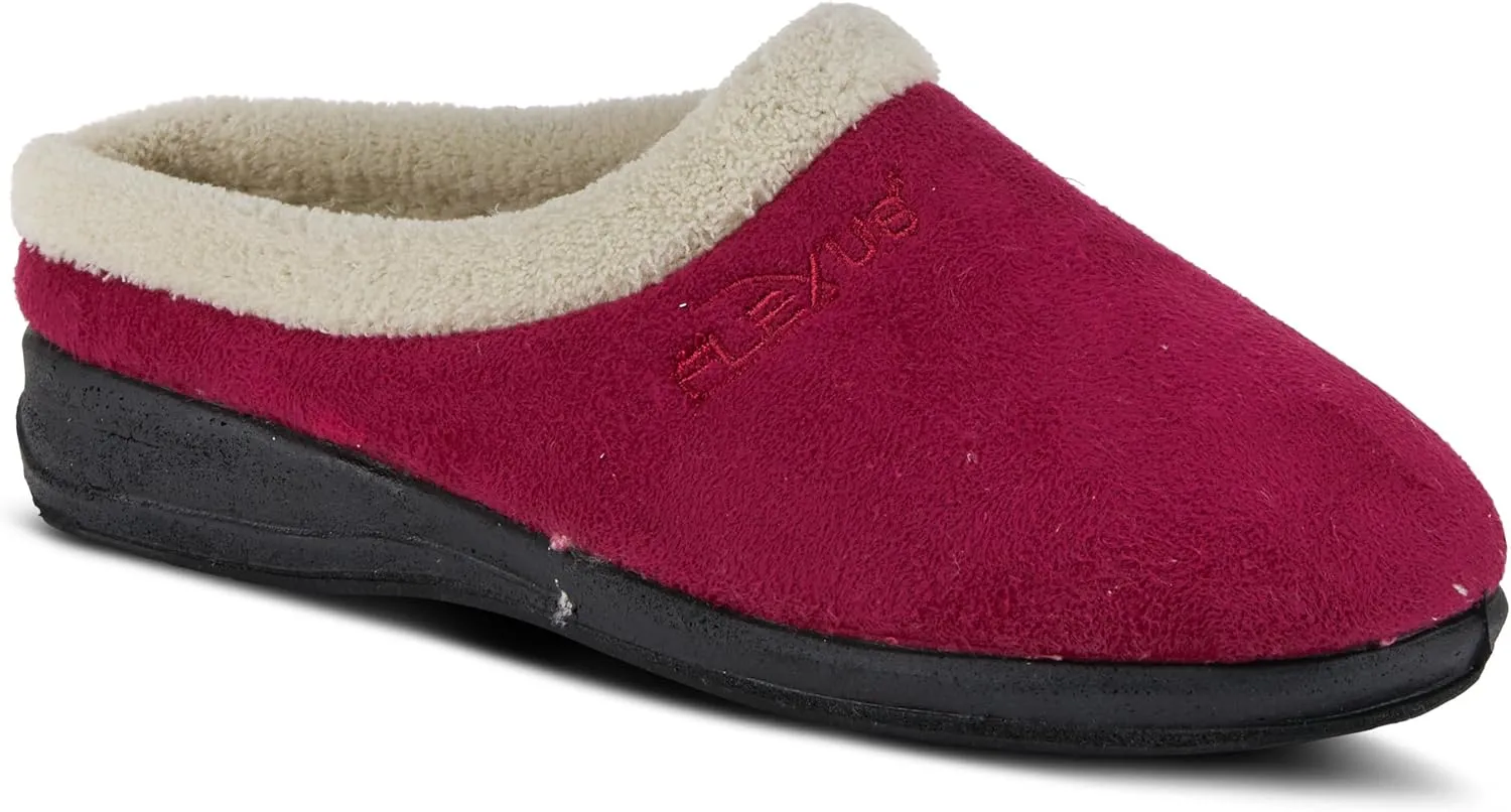 Flexus Spring Step Ivana Indoor Slipper For Women - Slip On House Slippers For Woman With Contrast Collar - Slip Proof Clogs For Women