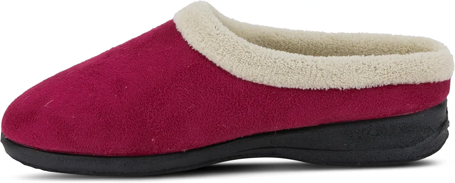 Flexus Spring Step Ivana Indoor Slipper For Women - Slip On House Slippers For Woman With Contrast Collar - Slip Proof Clogs For Women