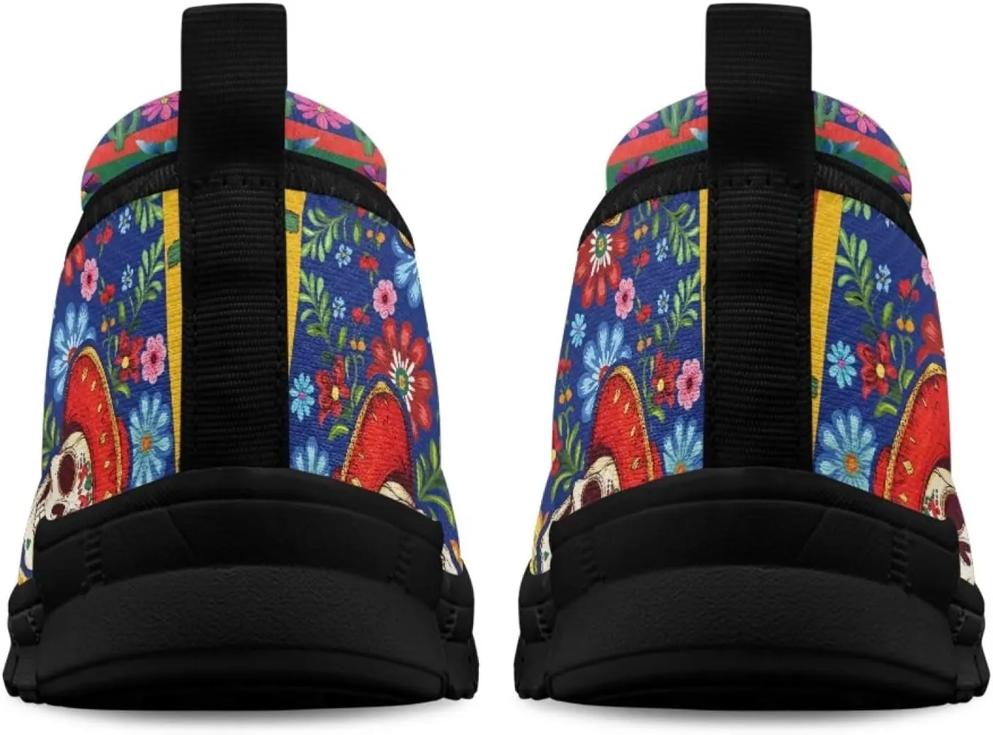 Flower Pattern Shoes for Women Slip On Loafer Flats Mesh Walking Shoes for Ballet Nurse Work Comfortable Everyday Wear