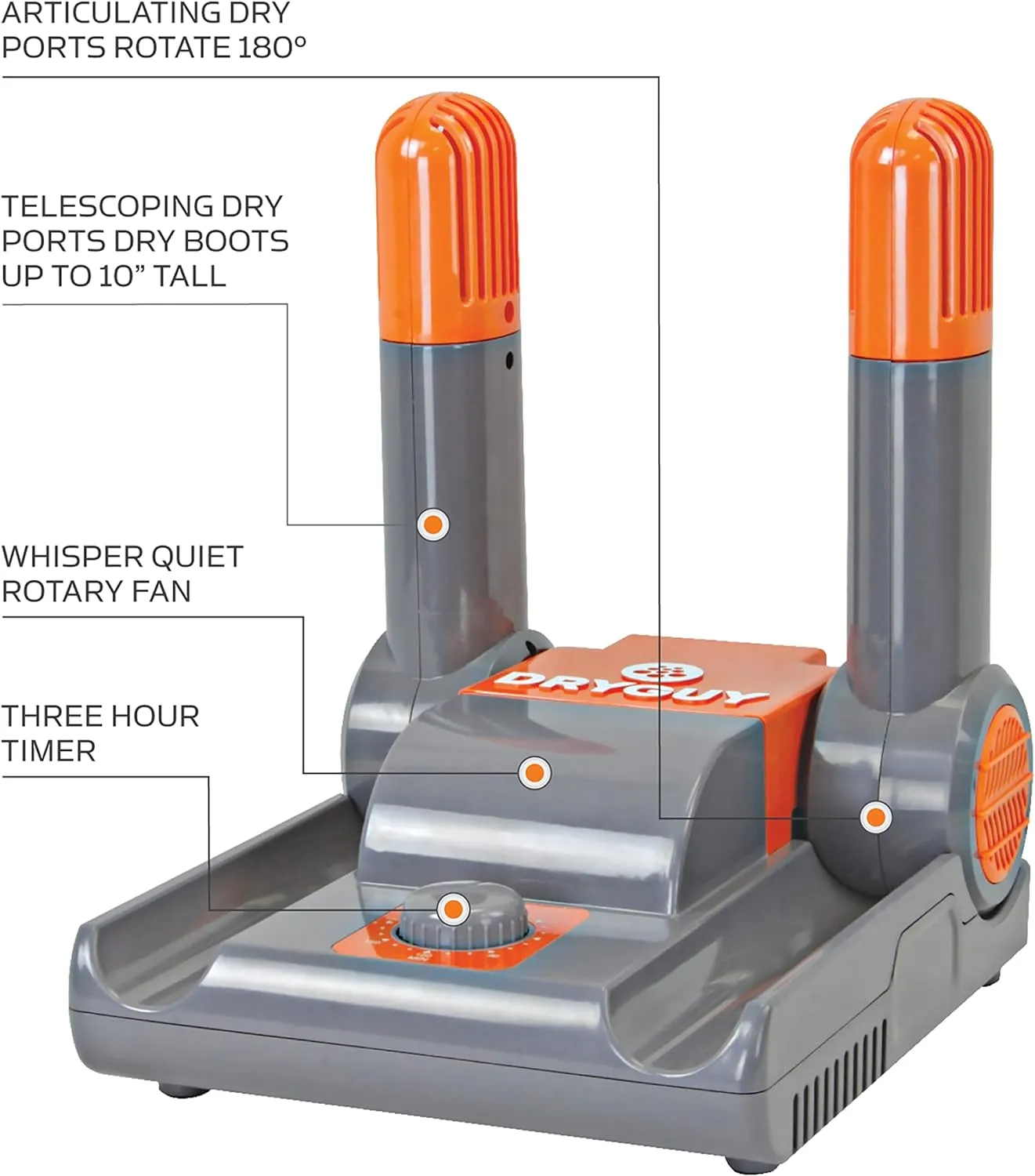 Force Dry Sport – Electric Boot, Shoe, and Glove Dryer for Quick Drying of Sports Gear, Ski Boots, Work Boots – Portable, Silent, Energy Efficient Dryer – Prevents Odor and Moisture Build-Up