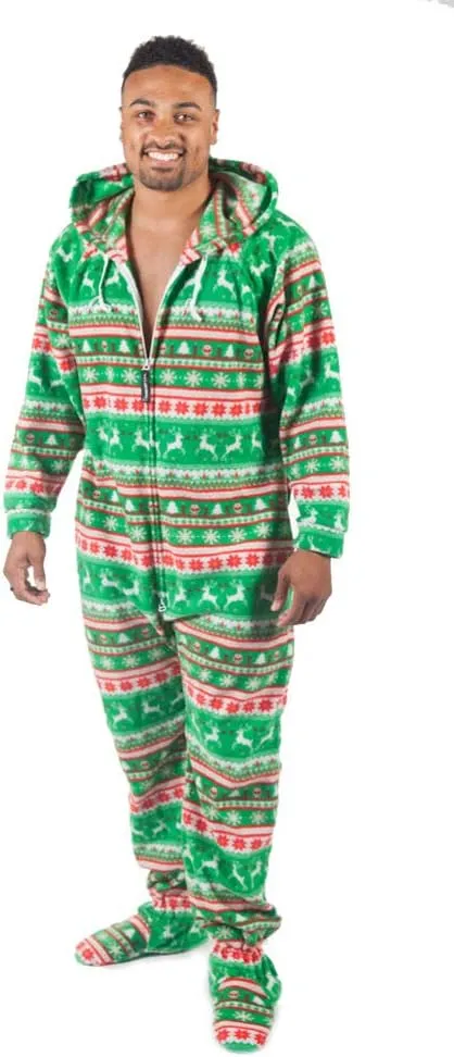 Forever Lazy Footed Adult Onesies, One-Piece Pajama Jumpsuits for Men and Women, Unisex. with Detachable Feet.