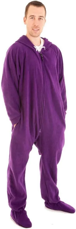 Forever Lazy Footed Adult Onesies, One-Piece Pajama Jumpsuits for Men and Women, Unisex. with Detachable Feet.