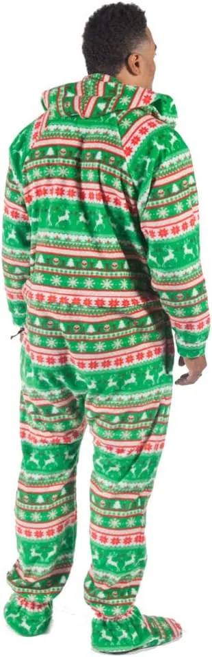 Forever Lazy Footed Adult Onesies, One-Piece Pajama Jumpsuits for Men and Women, Unisex. with Detachable Feet.