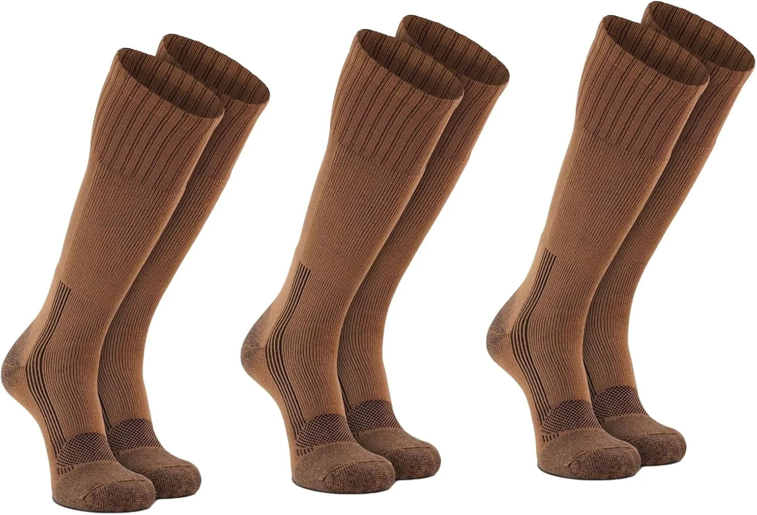 Fox River Men's Wick Dry Maximum Mid Calf Military Sock, 3 Pack (Coyote Brown