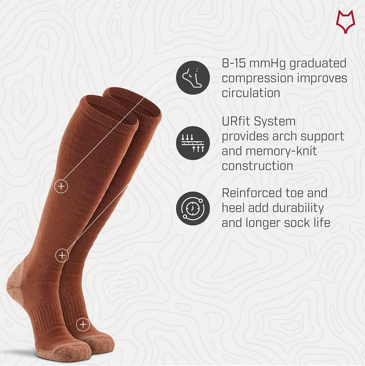 Fox River Tactical Boot Socks, Mid-Calf, Wick Dry, Quick Dry Fibers, Memory-Knit Construction, Shock Absorbing, Army Colors