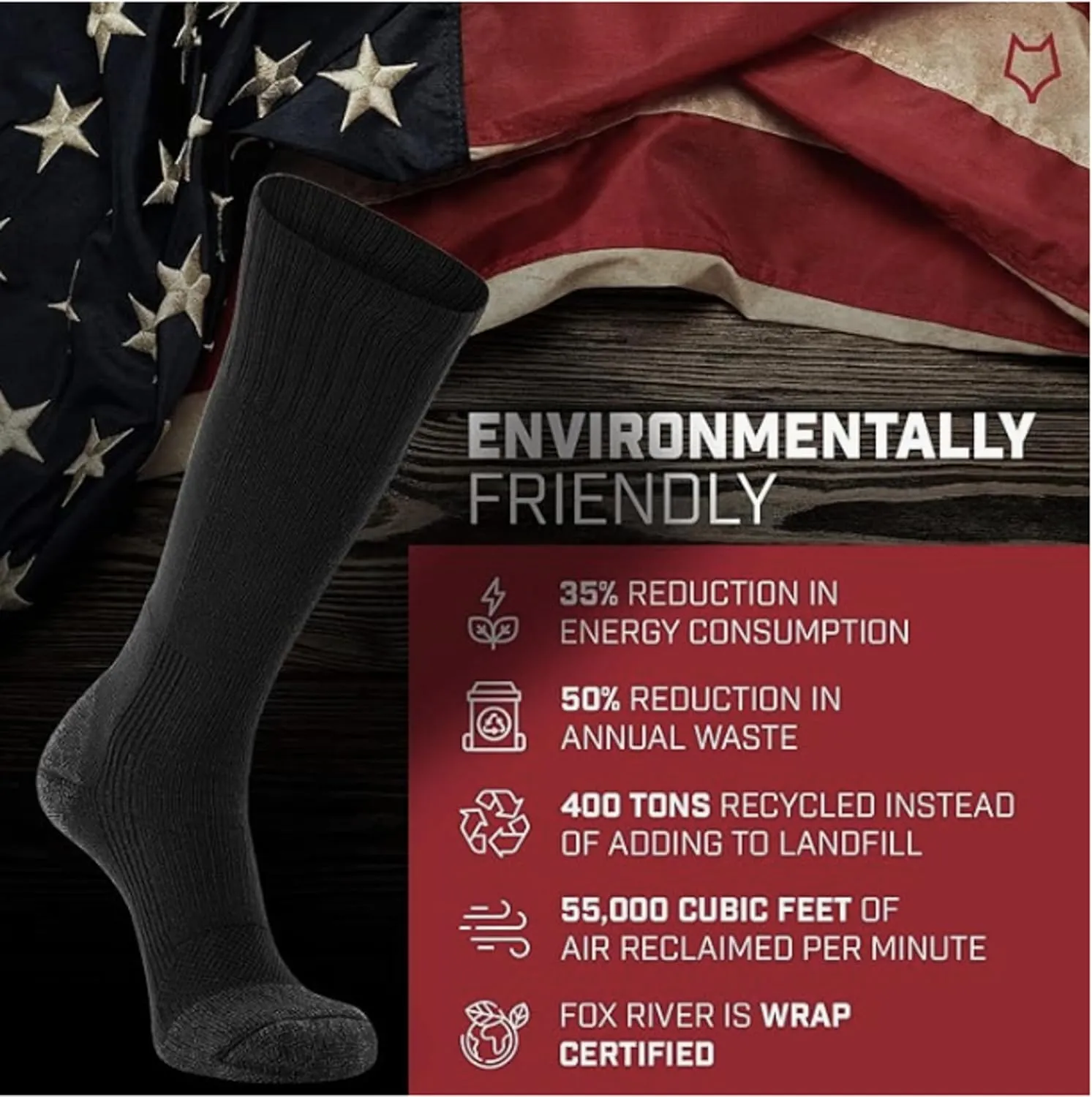 Fox River Tactical Boot Socks, Mid-Calf, Wick Dry, Quick Dry Fibers, Memory-Knit Construction, Shock Absorbing, Army Colors