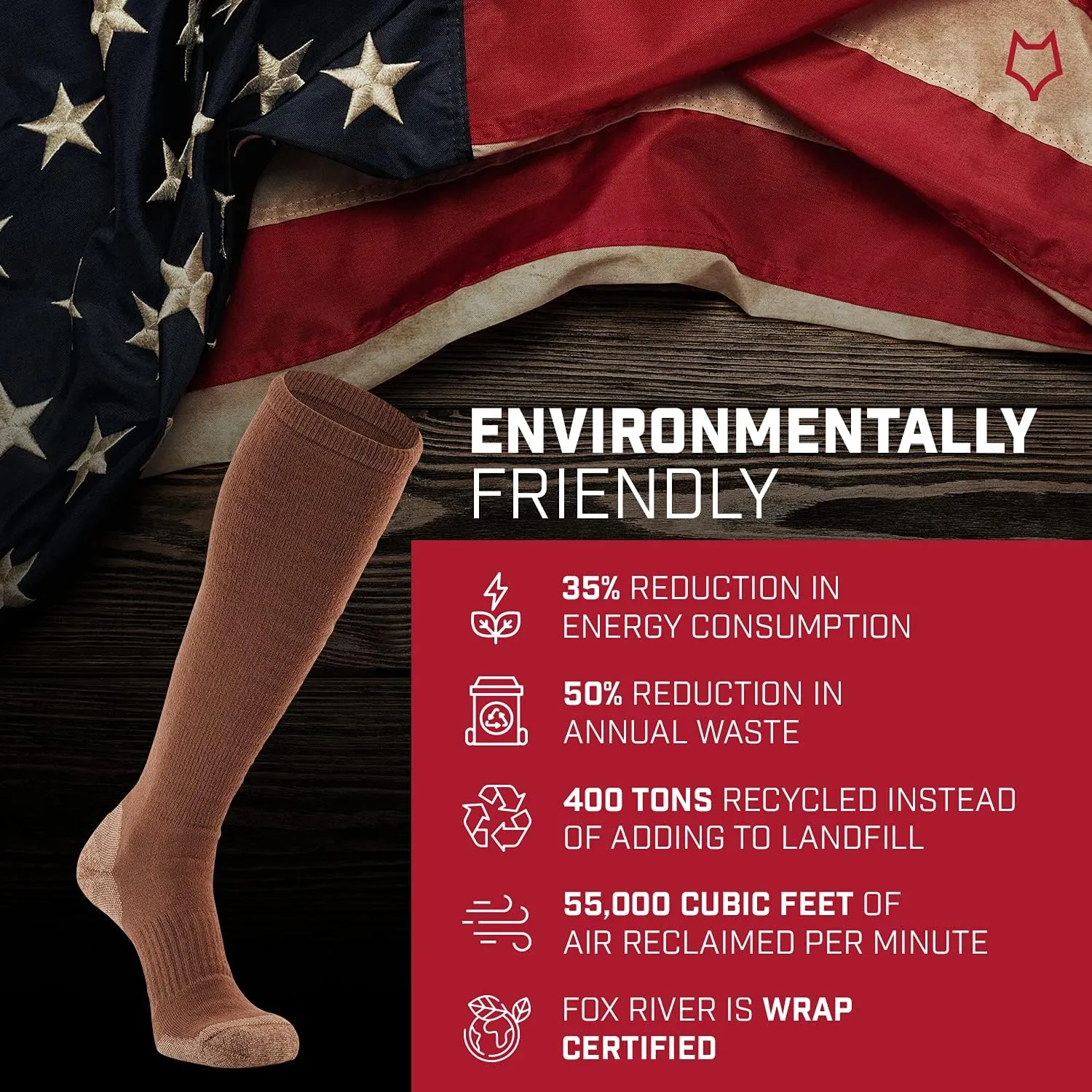 Fox River Tactical Boot Socks, Mid-Calf, Wick Dry, Quick Dry Fibers, Memory-Knit Construction, Shock Absorbing, Army Colors