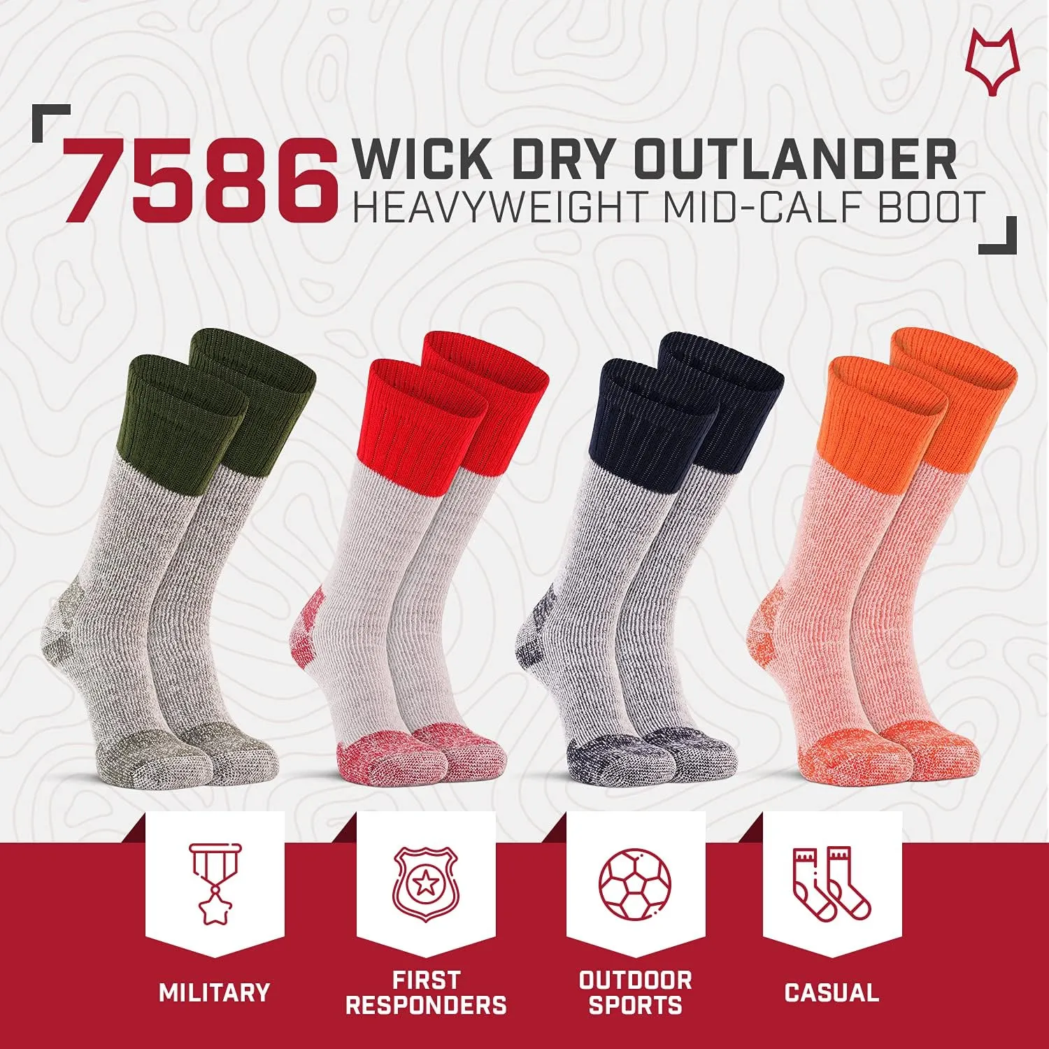 Fox River Wick Dry Outlander Heavyweight Boot & Field Mid-Calf Socks