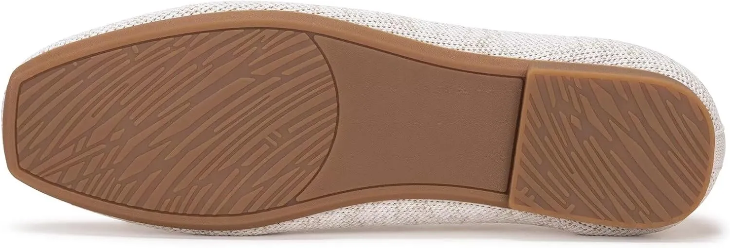 Frank Mully Women's Loafer Flats Square Toe Comfortable Office Work Shoes, Cute Penny Loafer Slip On Walking Driving Shoes