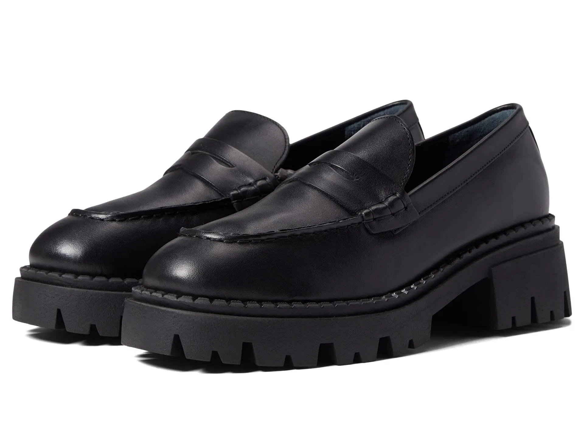 Free People Women's Lyra Lug Sole Loafer, Black, 7