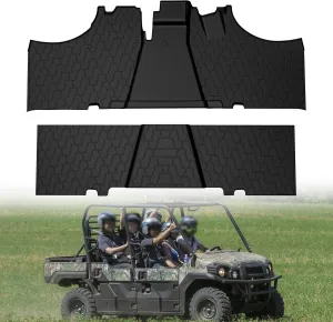 Front & Rear Floor Mats for Kawasaki MULE PRO DXT FXT 800 1000 2015-2025 Accessories, TEP All Weather Protection Antislip Rubber Floor Liner Slush Mat replace #KAF080-033, #KAF080-034 (4 PCS)