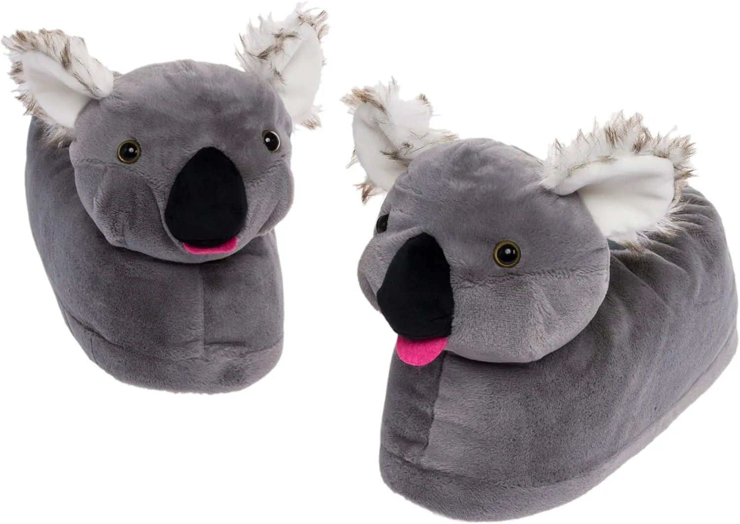 Funziez! Fuzzy Animal Slippers Womens & Mens, Funny Indoor House Shoes, Cute Stocking Stuffer Gift Holiday Christmas Hanukkah