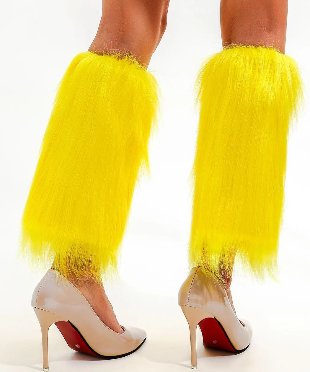 Fuzzy Leg Warmer Winter Fluffy Leg Warmers Boot Covers Mardi Gras Y2k Cosplay New Year Rave Outfit for Women