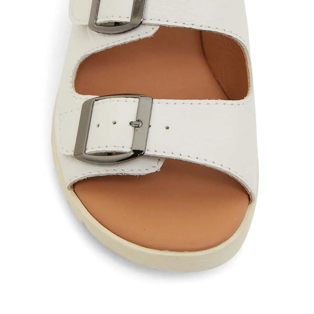 Gadget Slide in White Leather