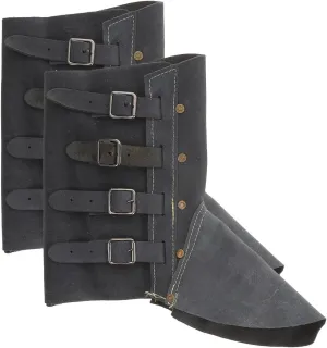 Gadpiparty Welding Protective Legs Welding Shoe Cover Leather Boot Covers for Welding Welders Boot Covers Welding Feet Protection Spats Foot Protector Work Bowling Cowhide, 1 Pair
