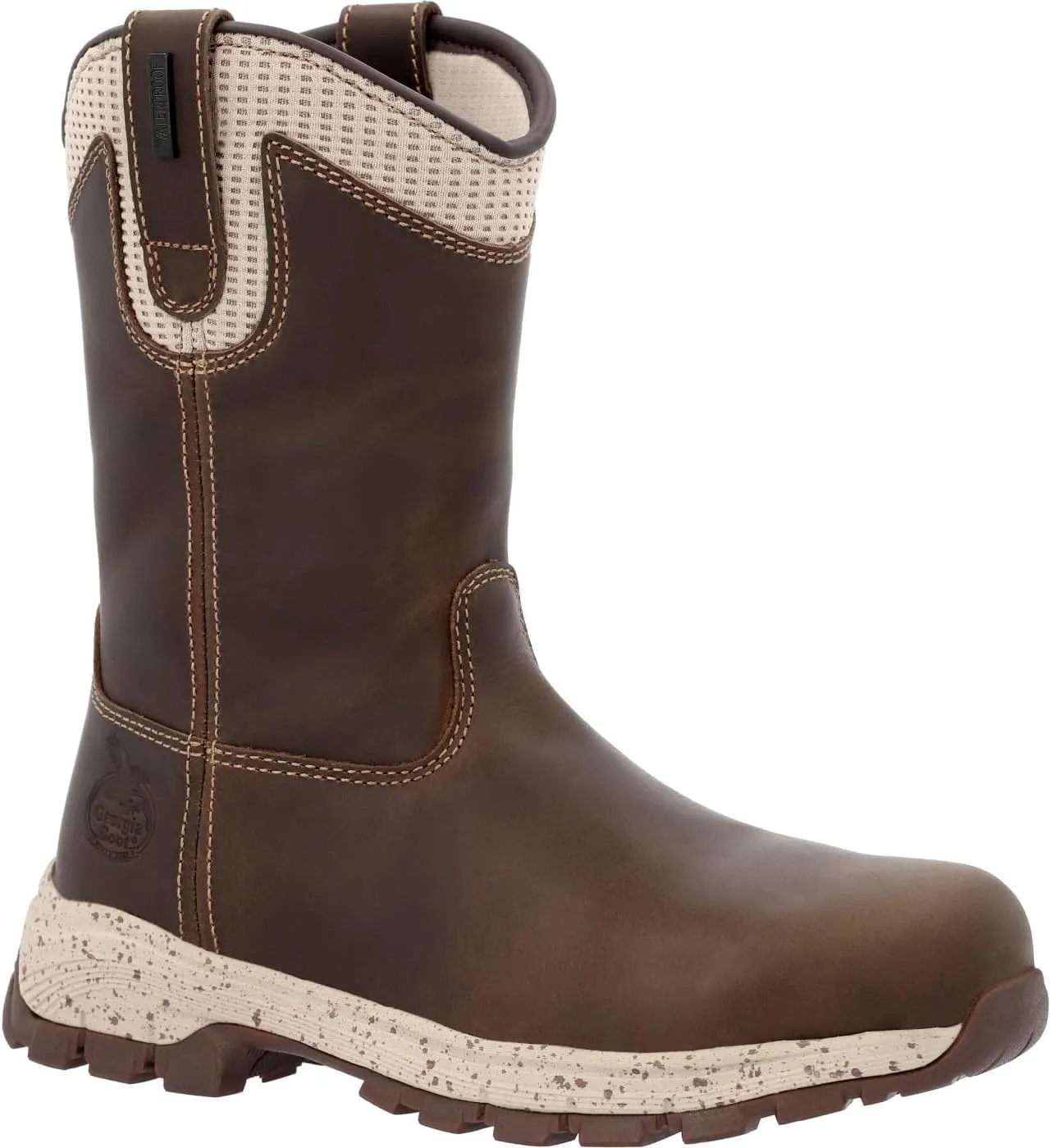 Georgia Boot Eagle Trail Women’s Pull-On Work Boot, Brown, Size 7(W)