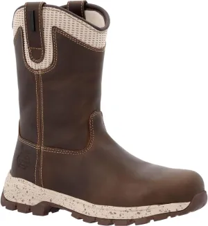 Georgia Boot Eagle Trail Women’s Pull-On Work Boot, Brown, Size 7(W)