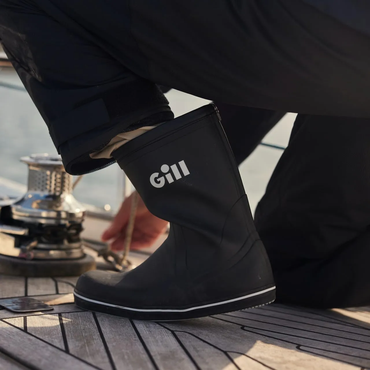 Gill Short Cruising Boot - Non-Slip 100% Rubber - Sailing Boating Yachting