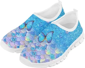 Girls Casual Slip On Shoes Lightweight Kids Low Top Non Slip Loafer Breathable Sneakers Soft Athletic Sports Shoes
