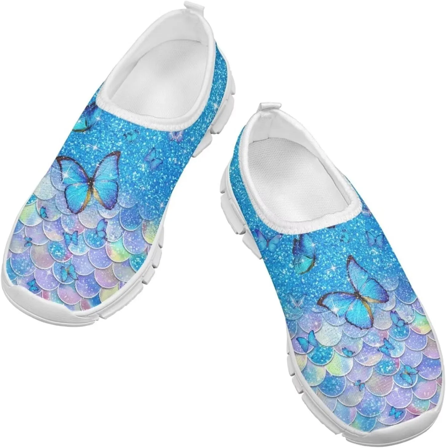 Girls Casual Slip On Shoes Lightweight Kids Low Top Non Slip Loafer Breathable Sneakers Soft Athletic Sports Shoes