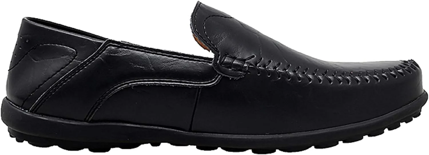 Go Tour Men's Premium Genuine Leather Casual Slip on Loafers Breathable Driving Shoes Fashion Slipper