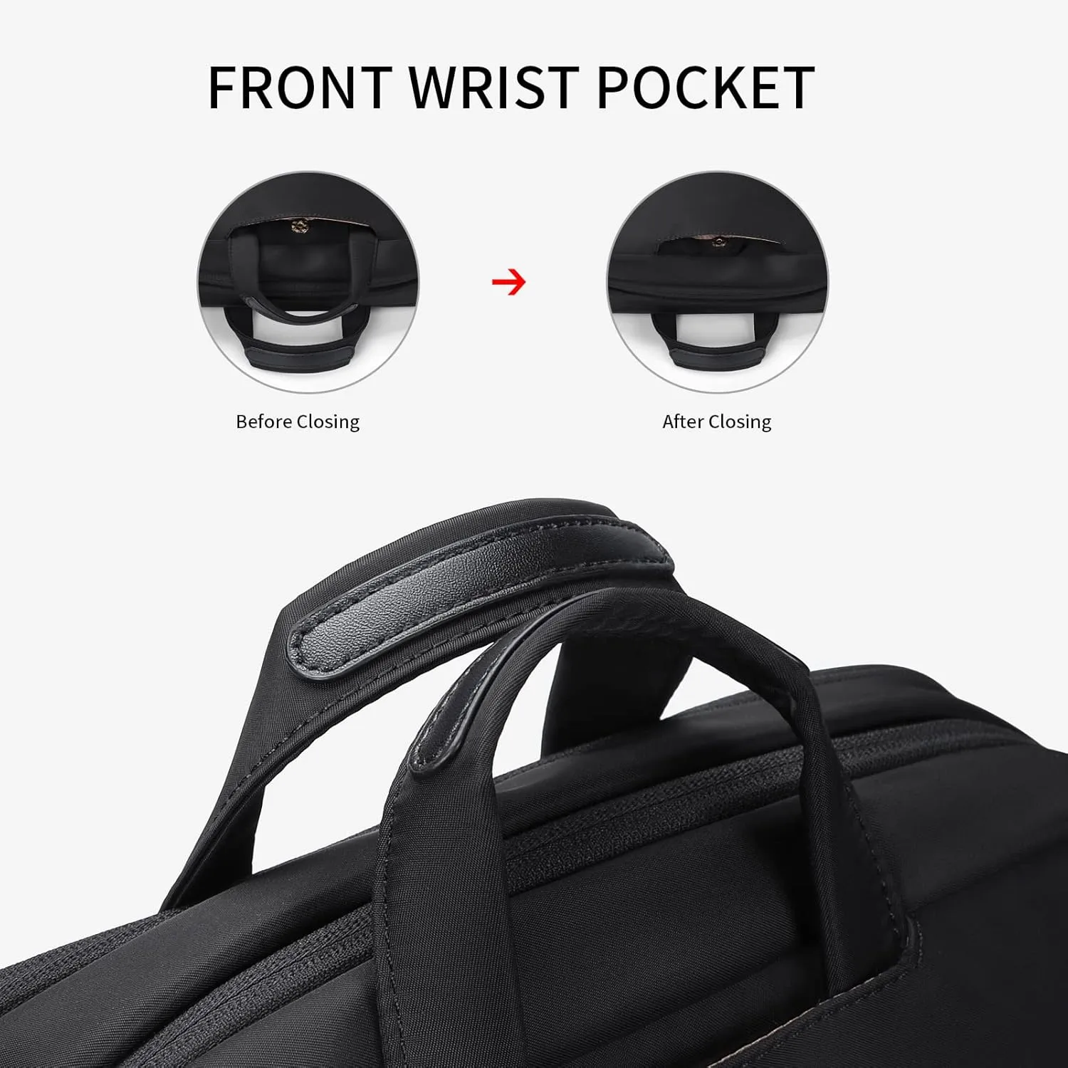 GOLF SUPAGS Travel Laptop Backpack for Women Anti Theft Slim Durable College Bookbag Business Computer Bag Fit 15.6Inch Notebook (Black, 15.6Inch)
