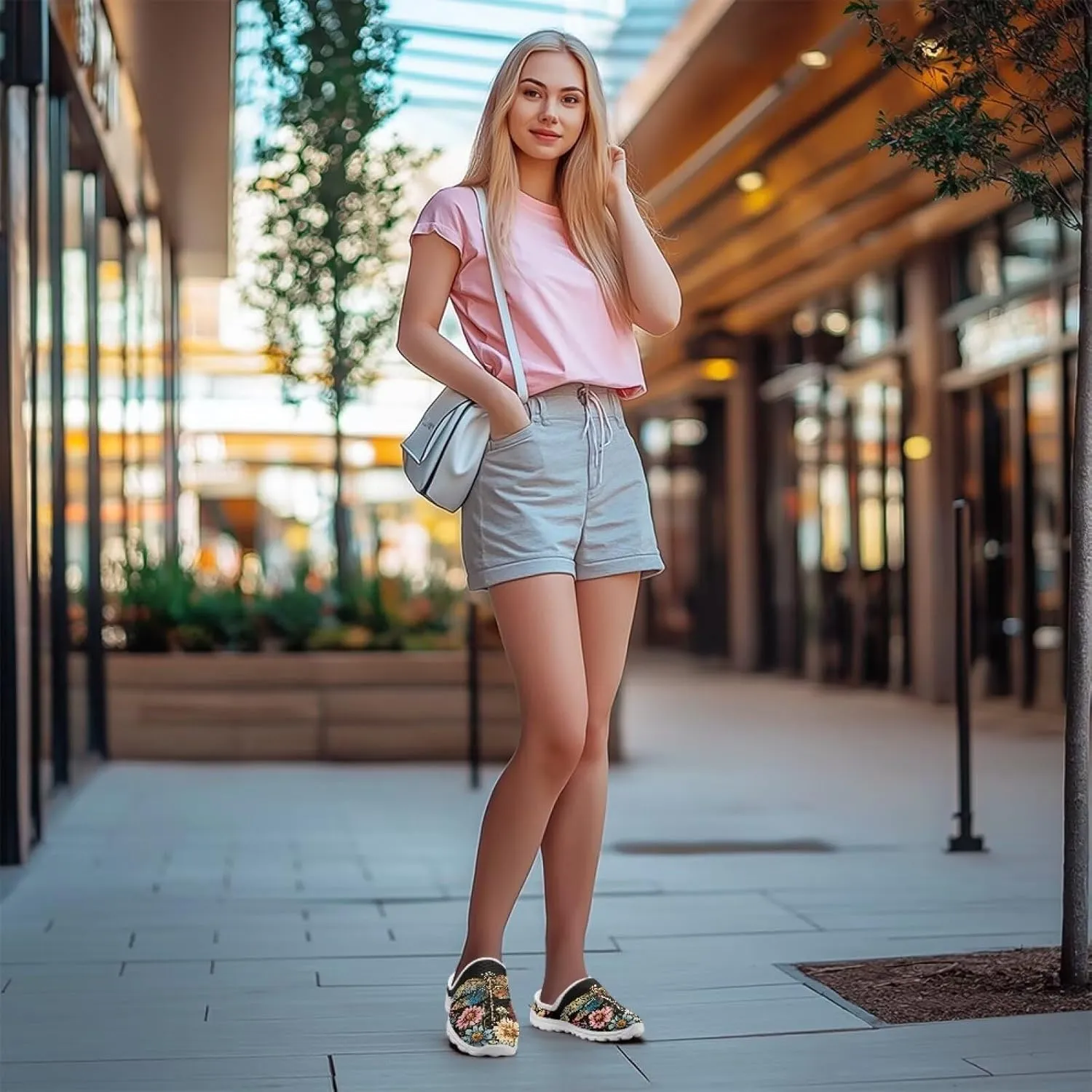 GOSTONG Mules for Women Lightweight Slip on Mule Backless Sneakers Breathable Mesh Walking Shoes for Garden Outdoors Size 6-13.5