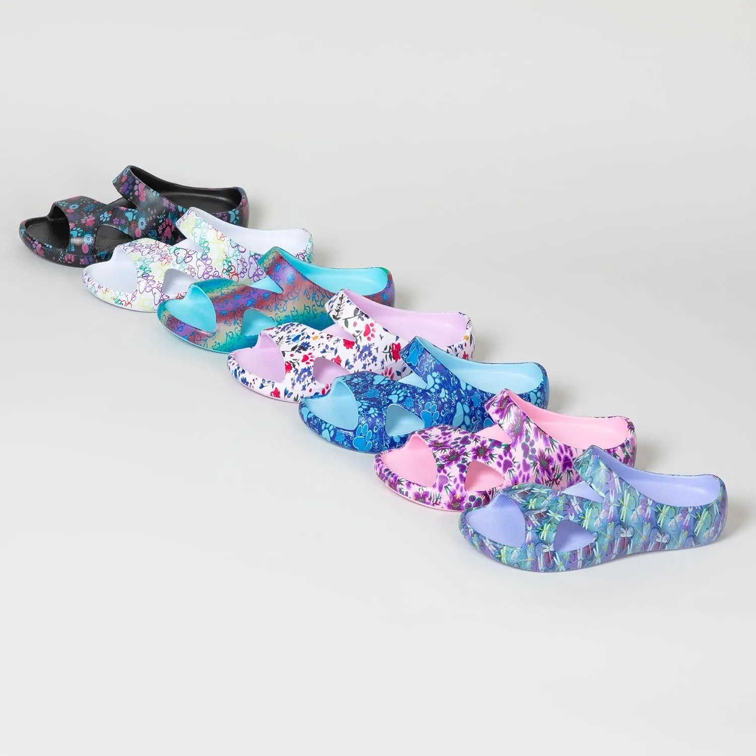 GreaterGood Positively Inspired Slide Sandals Ultra Lightweight Cushioned EVA Soles Easy Slip On Durable Quick Dry Beach Sandal