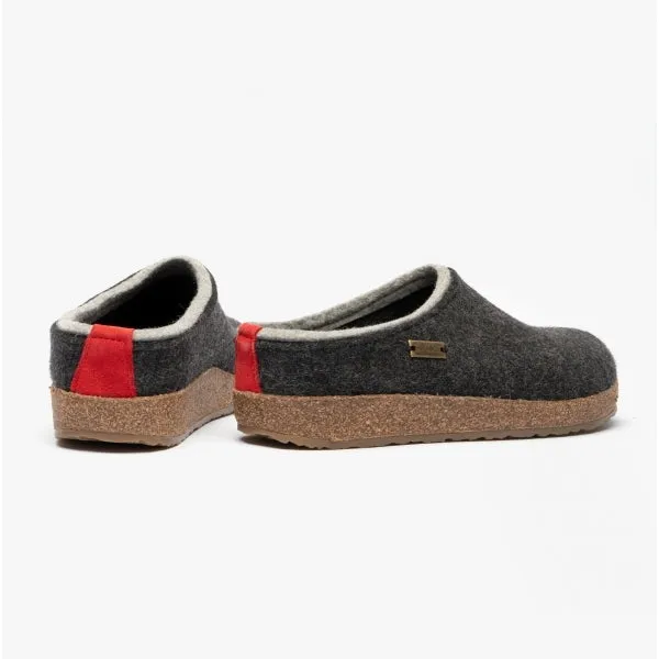 Haflinger KRIS Womens Wool Slippers Graphite