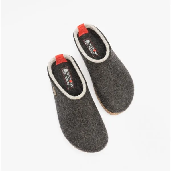 Haflinger KRIS Womens Wool Slippers Graphite