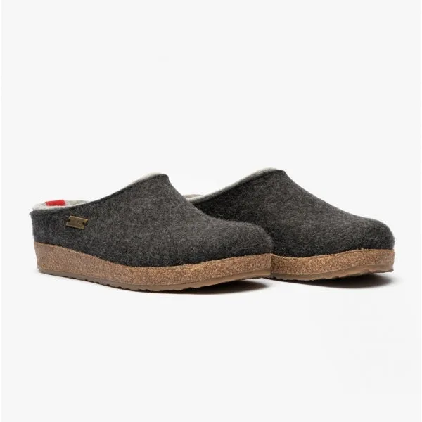 Haflinger KRIS Womens Wool Slippers Graphite