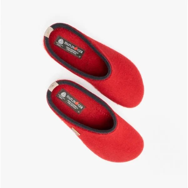 Haflinger KRIS Womens Wool Slippers Paprika