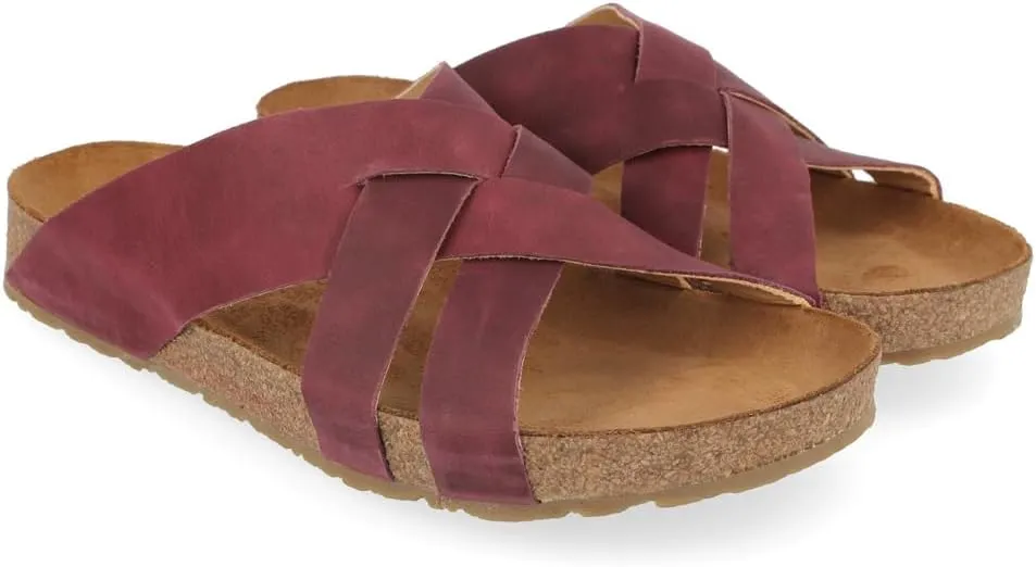 HAFLINGER Unisex-Adult Summer Cowhide Leather Comfort Anatomic Footbeds Straps Bo Slippers Slide Sandal