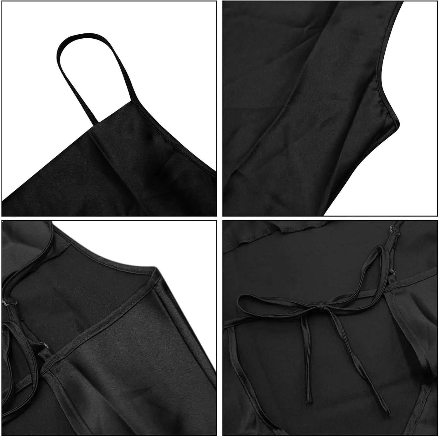 HAVUITYY Summer Satin Spaghetti Strap Backless Maxi Dresses for Women 2025 Elegant Tie Low Back Ruched Sexy Cocktail Dress