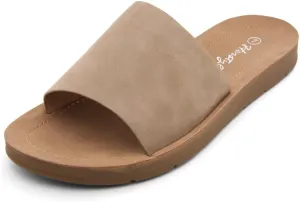 Herstyle Women’s Flat Sandals 2025 – Dressy Fashion Slides with Cushioned Footbed | Open Toe, Slip-On Lightweight Sandals for Summer, Beach & Daily Casual Wear