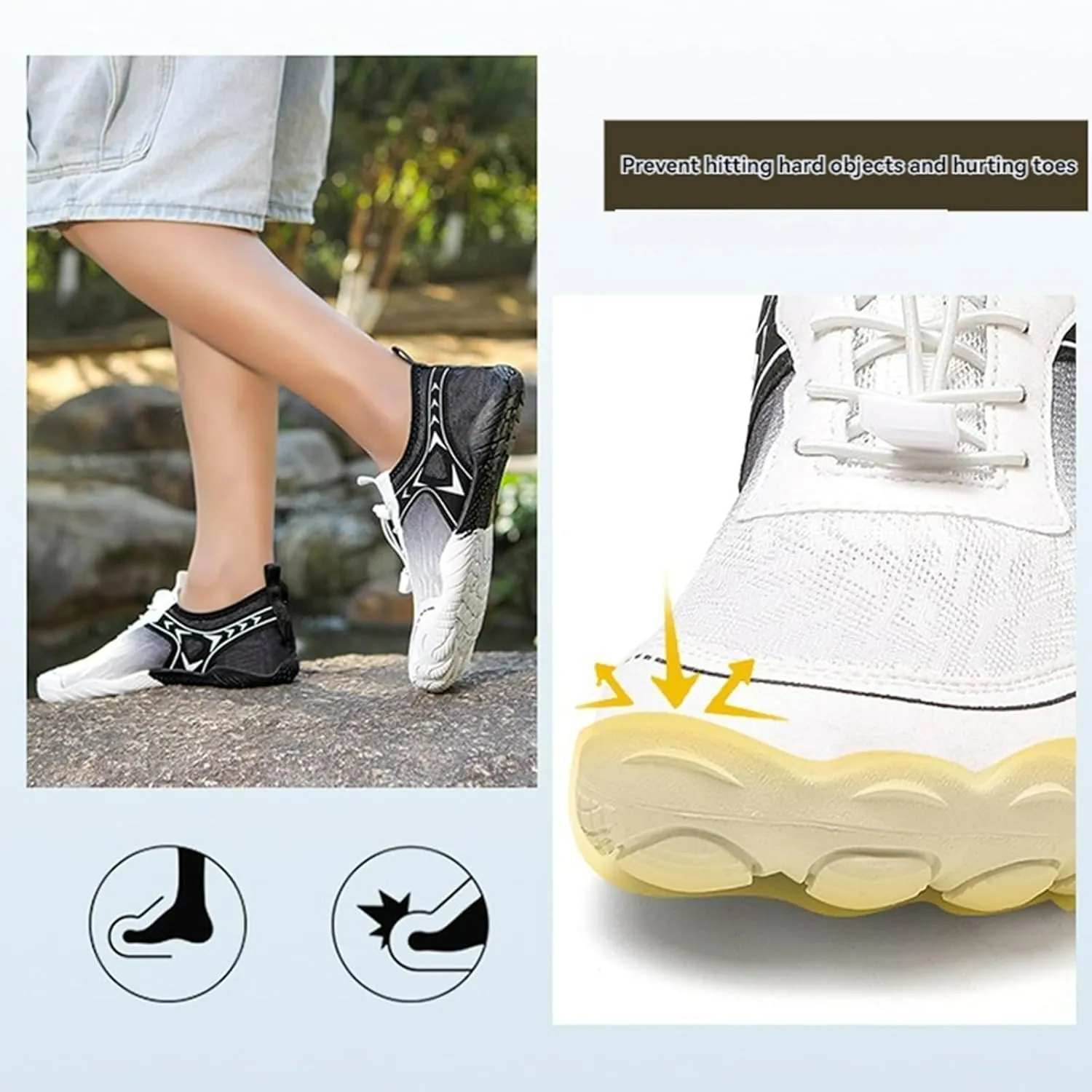 Hike Barefoot Shoes Womens Men Non-Slip Quick Dry Wide Toe Athletic Footwear Soft Comfortable Lightweight Hiking Beach Walking Shoes Unisex