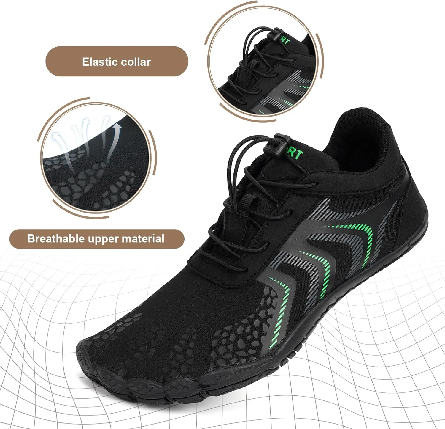 Hike Barefoot Water Shoes Womens Mens Footwear, Pro Hiking Boot Quick Dry Barefoot Beach Walking Women Men Travel Swim Shoes, Wide Toe Box Non-Slip Breathable Zero Drop Shoes