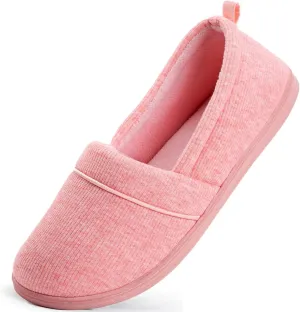 HomeTop Women's Comfy Loafer Slippers Lightweight Memory Foam Non-slip Indoor House Shoes