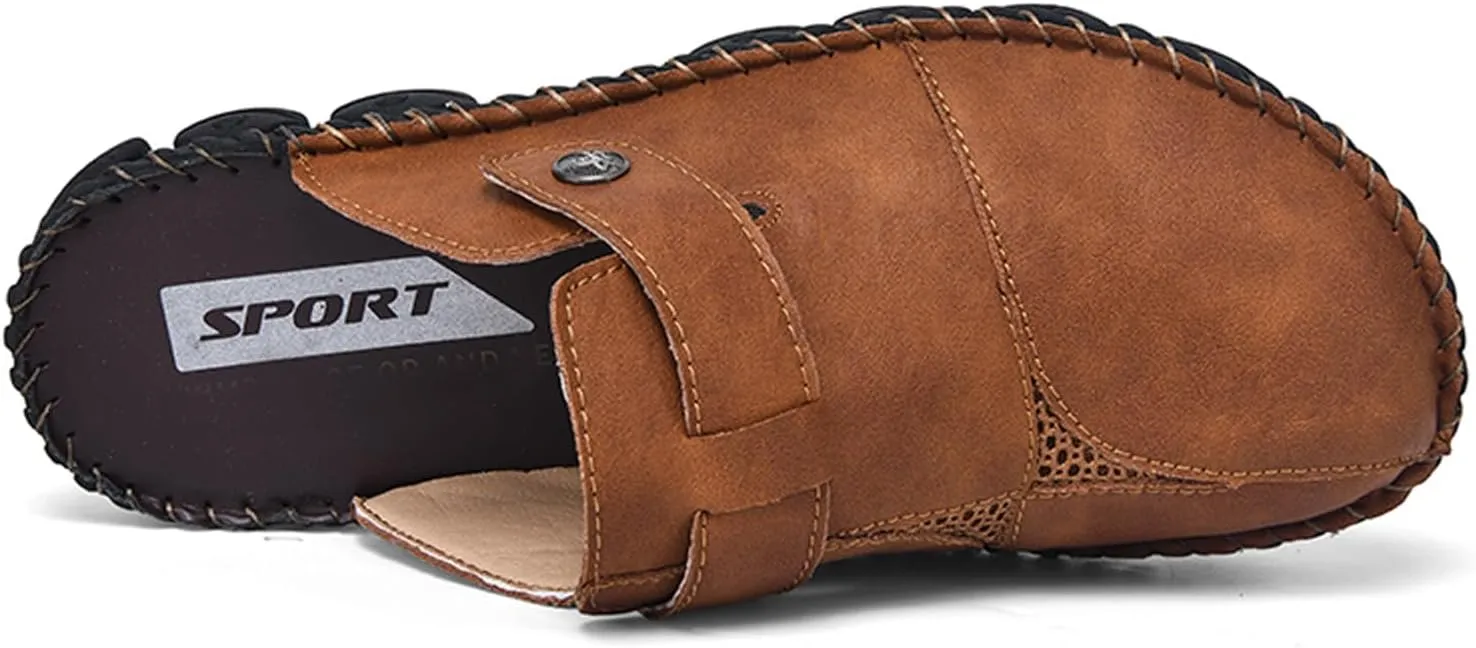 Honeystore Men's Non-Slip Flat Slide Sandals Slip-on Beach Shoes