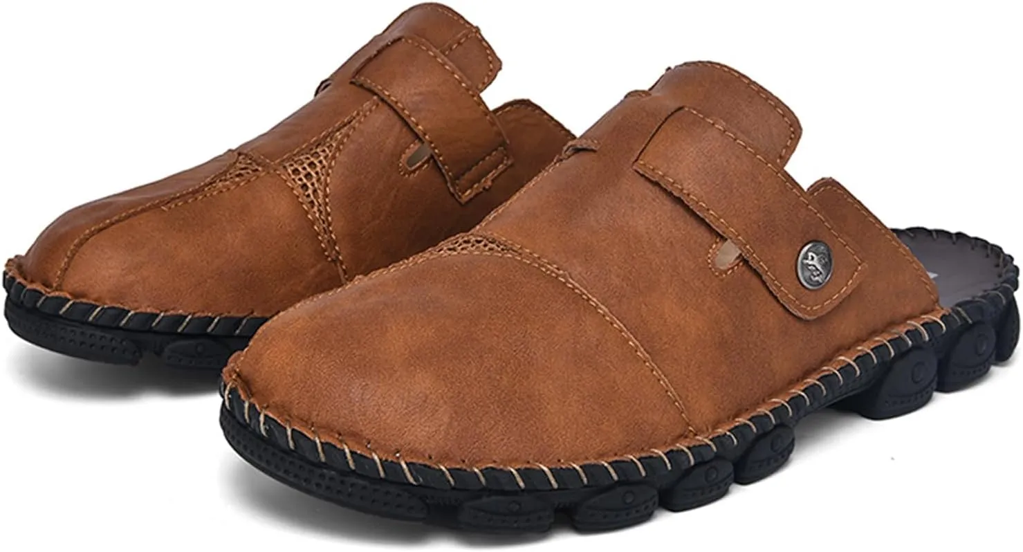 Honeystore Men's Non-Slip Flat Slide Sandals Slip-on Beach Shoes